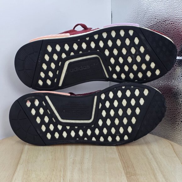 Adidas NMD R1 Women's 6.5 Burgundy B37646 Athletic Running Sneakers - Picture 8 of 9